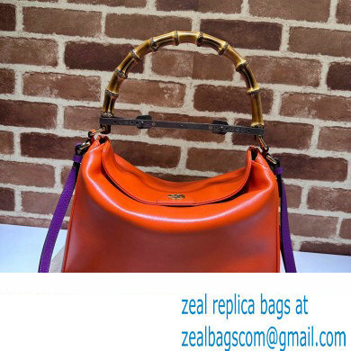 Gucci leather Diana medium shoulder bag 746124 Orange 2023 - Click Image to Close