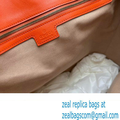 Gucci leather Diana medium shoulder bag 746124 Orange 2023 - Click Image to Close