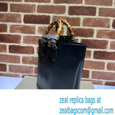 Gucci leather Diana medium tote bag 750394 Black 2023