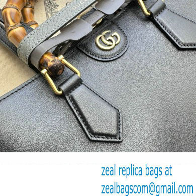 Gucci leather Diana medium tote bag 750394 Black 2023 - Click Image to Close