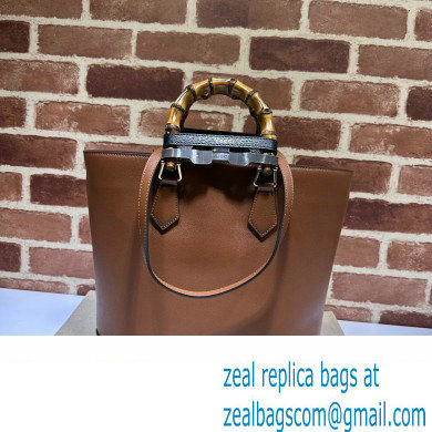 Gucci leather Diana medium tote bag 750394 Brown 2023