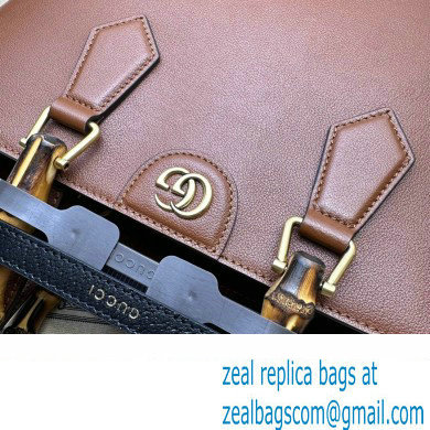 Gucci leather Diana medium tote bag 750394 Brown 2023