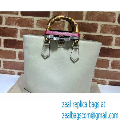 Gucci leather Diana medium tote bag 750394 White 2023