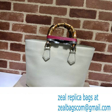 Gucci leather Diana medium tote bag 750394 White 2023