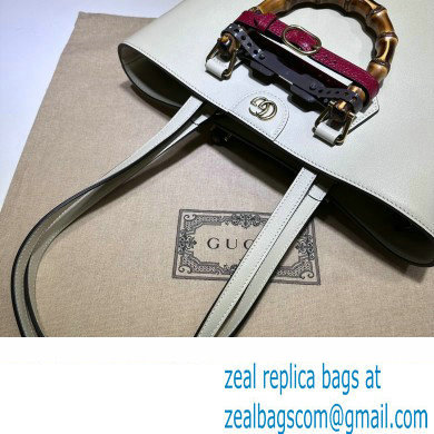 Gucci leather Diana medium tote bag 750394 White 2023