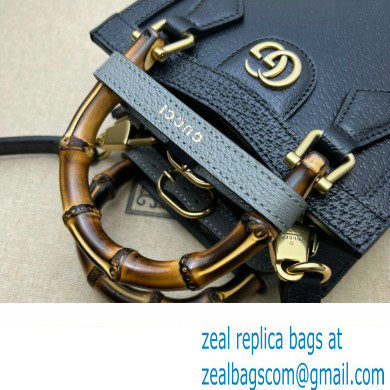 Gucci leather Diana mini tote bag 739079 Black 2023