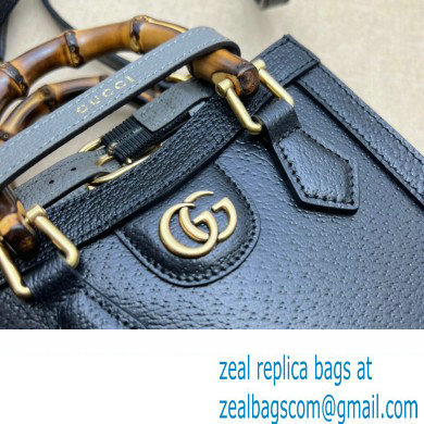 Gucci leather Diana mini tote bag 739079 Black 2023