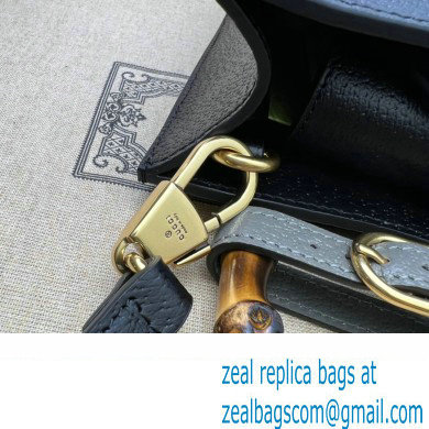 Gucci leather Diana mini tote bag 739079 Black 2023 - Click Image to Close