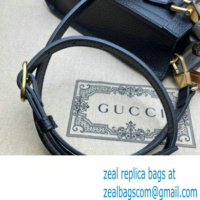 Gucci leather Diana mini tote bag 739079 Black 2023 - Click Image to Close