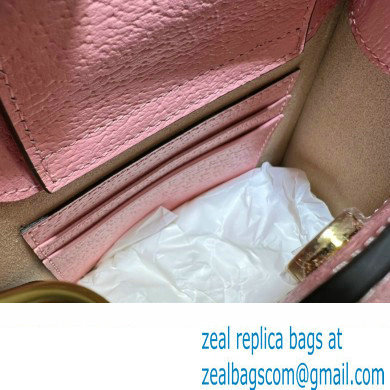 Gucci leather Diana mini tote bag 739079 Pink 2023