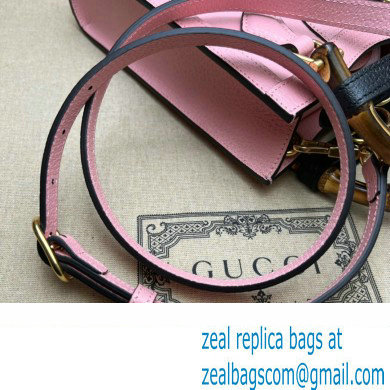 Gucci leather Diana mini tote bag 739079 Pink 2023