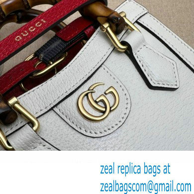 Gucci leather Diana mini tote bag 739079 White 2023