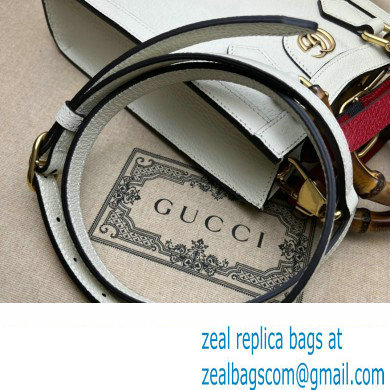 Gucci leather Diana mini tote bag 739079 White 2023