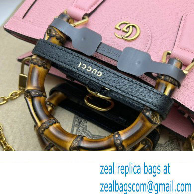 Gucci leather Diana small shoulder bag 735153 Pink 2023