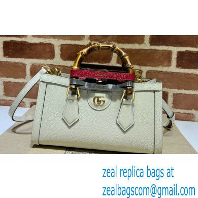 Gucci leather Diana small shoulder bag 735153 White 2023