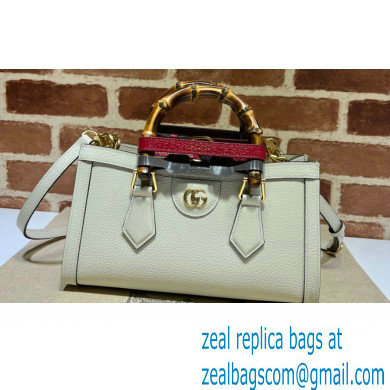 Gucci leather Diana small shoulder bag 735153 White 2023