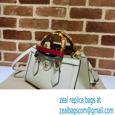 Gucci leather Diana small shoulder bag 735153 White 2023