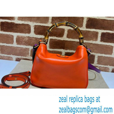 Gucci leather Diana small shoulder bag 746251 Orange 2023 - Click Image to Close