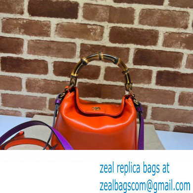 Gucci leather Diana small shoulder bag 746251 Orange 2023 - Click Image to Close