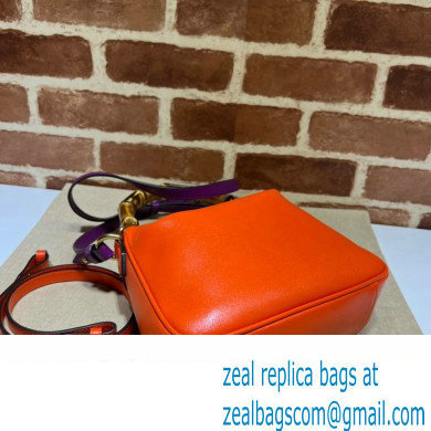 Gucci leather Diana small shoulder bag 746251 Orange 2023