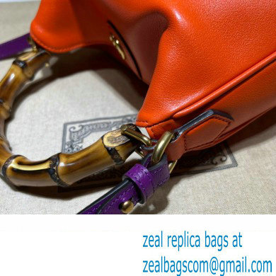 Gucci leather Diana small shoulder bag 746251 Orange 2023 - Click Image to Close