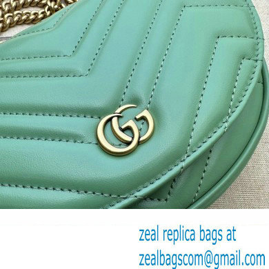 Gucci leather GG Marmont matelasse chain mini bag 746431 Light Green 2023 - Click Image to Close