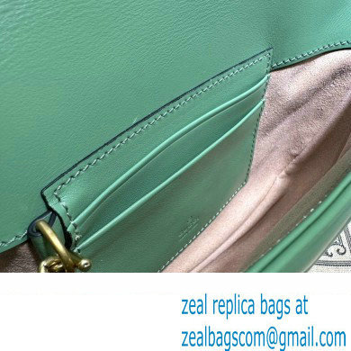 Gucci leather GG Marmont matelasse chain mini bag 746431 Light Green 2023 - Click Image to Close