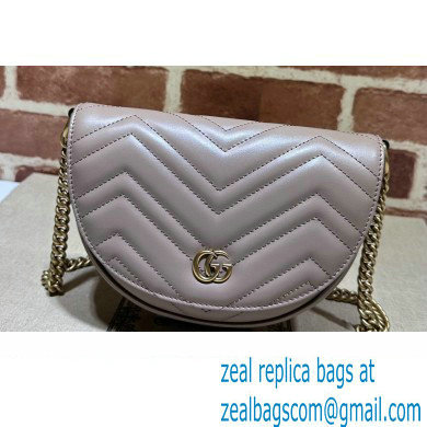 Gucci leather GG Marmont matelasse chain mini bag 746431 Nude 2023