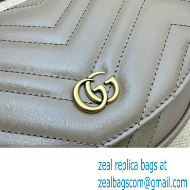 Gucci leather GG Marmont matelasse chain mini bag 746431 Nude 2023