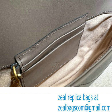 Gucci leather GG Marmont matelasse chain mini bag 746431 Nude 2023