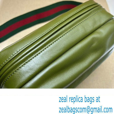 Gucci leather Shoulder bag with tonal Double G 725696 Green 2023