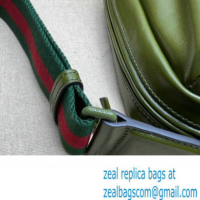 Gucci leather Shoulder bag with tonal Double G 725696 Green 2023