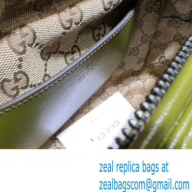 Gucci leather Shoulder bag with tonal Double G 725696 Green 2023