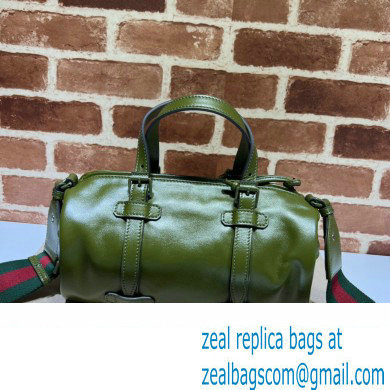 Gucci leather Small duffle bag with tonal Double G 725701 Green 2023 - Click Image to Close