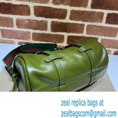 Gucci leather Small duffle bag with tonal Double G 725701 Green 2023 - Click Image to Close