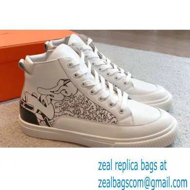 Hermes District High-top Women/Men Sneakers 06 2023