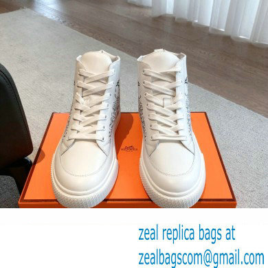 Hermes District High-top Women/Men Sneakers 06 2023 - Click Image to Close