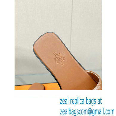 Hermes Giulia FLAT sandal in calfskin tan 2023