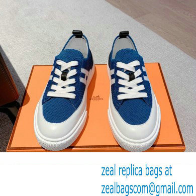 Hermes Knit and calfskin Deep Women/Men Sneakers 01 2023 - Click Image to Close