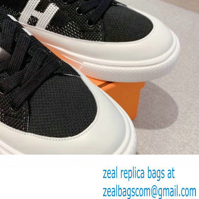 Hermes Knit and calfskin Deep Women/Men Sneakers 02 2023 - Click Image to Close