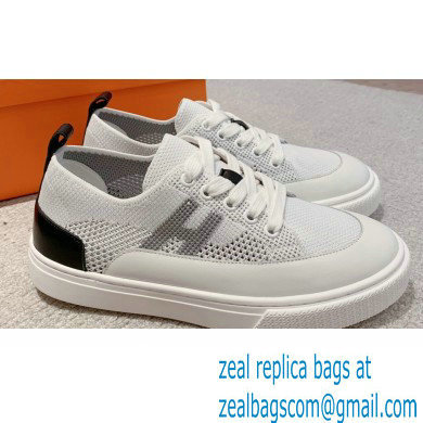 Hermes Knit and calfskin Deep Women/Men Sneakers 03 2023