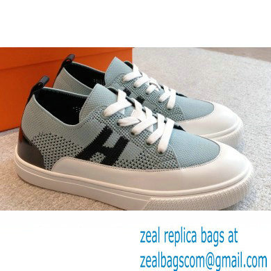 Hermes Knit and calfskin Deep Women/Men Sneakers 04 2023 - Click Image to Close