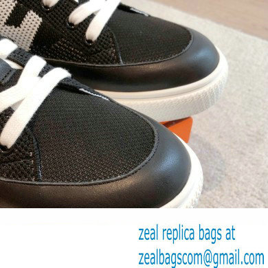 Hermes Knit and calfskin Deep Women/Men Sneakers 05 2023