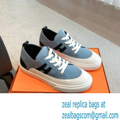 Hermes Knit and calfskin Deep Women/Men Sneakers 06 2023