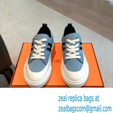 Hermes Knit and calfskin Deep Women/Men Sneakers 06 2023