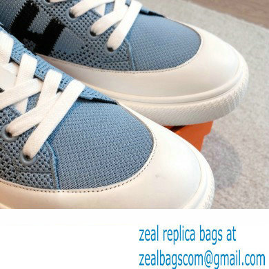 Hermes Knit and calfskin Deep Women/Men Sneakers 06 2023 - Click Image to Close