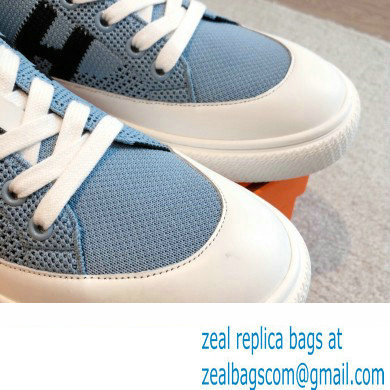 Hermes Knit and calfskin Deep Women/Men Sneakers 06 2023