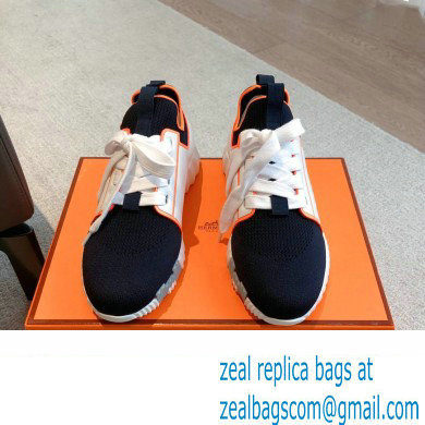 Hermes Knit and calfskin Depart Women/Men Sneakers 01 2023 - Click Image to Close