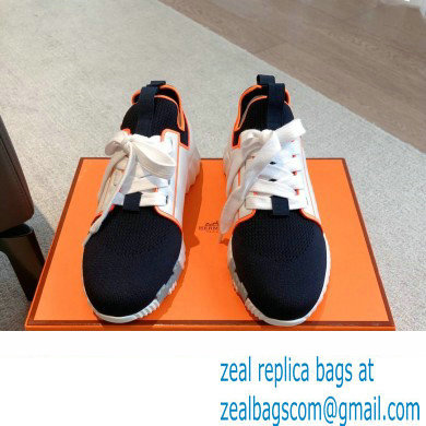 Hermes Knit and calfskin Depart Women/Men Sneakers 01 2023