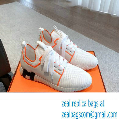 Hermes Knit and calfskin Depart Women/Men Sneakers 02 2023